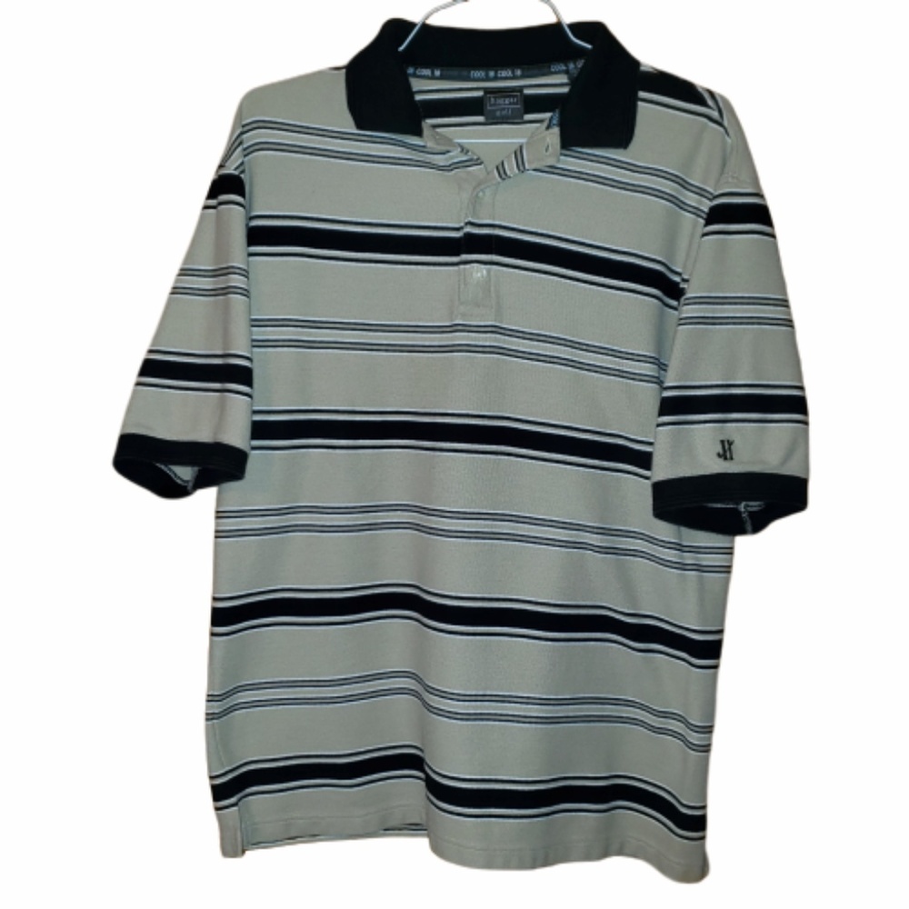Men's Haggar Golf Cool 18 Striped Polo